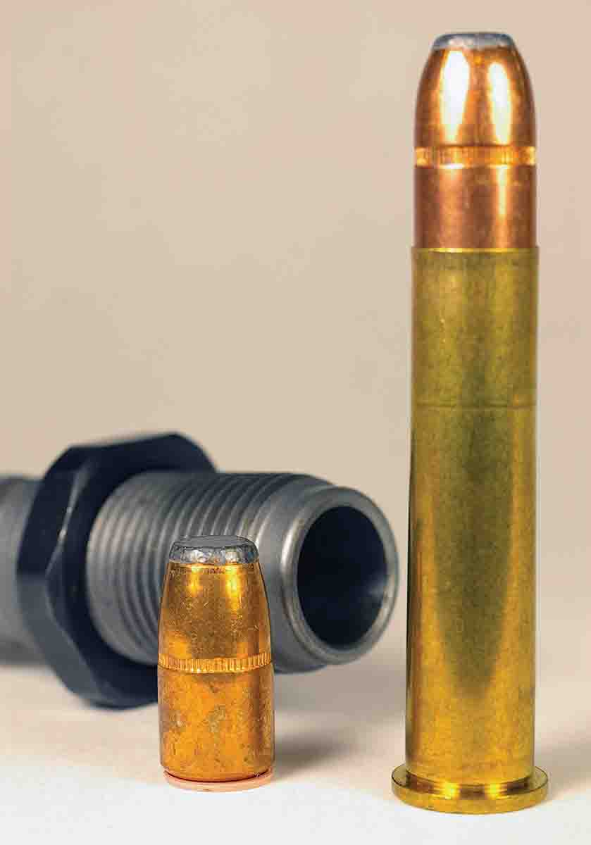Straight-walled cartridges like the .45-70 must have their case mouths flared to accept a bullet without crumpling the case during seating.